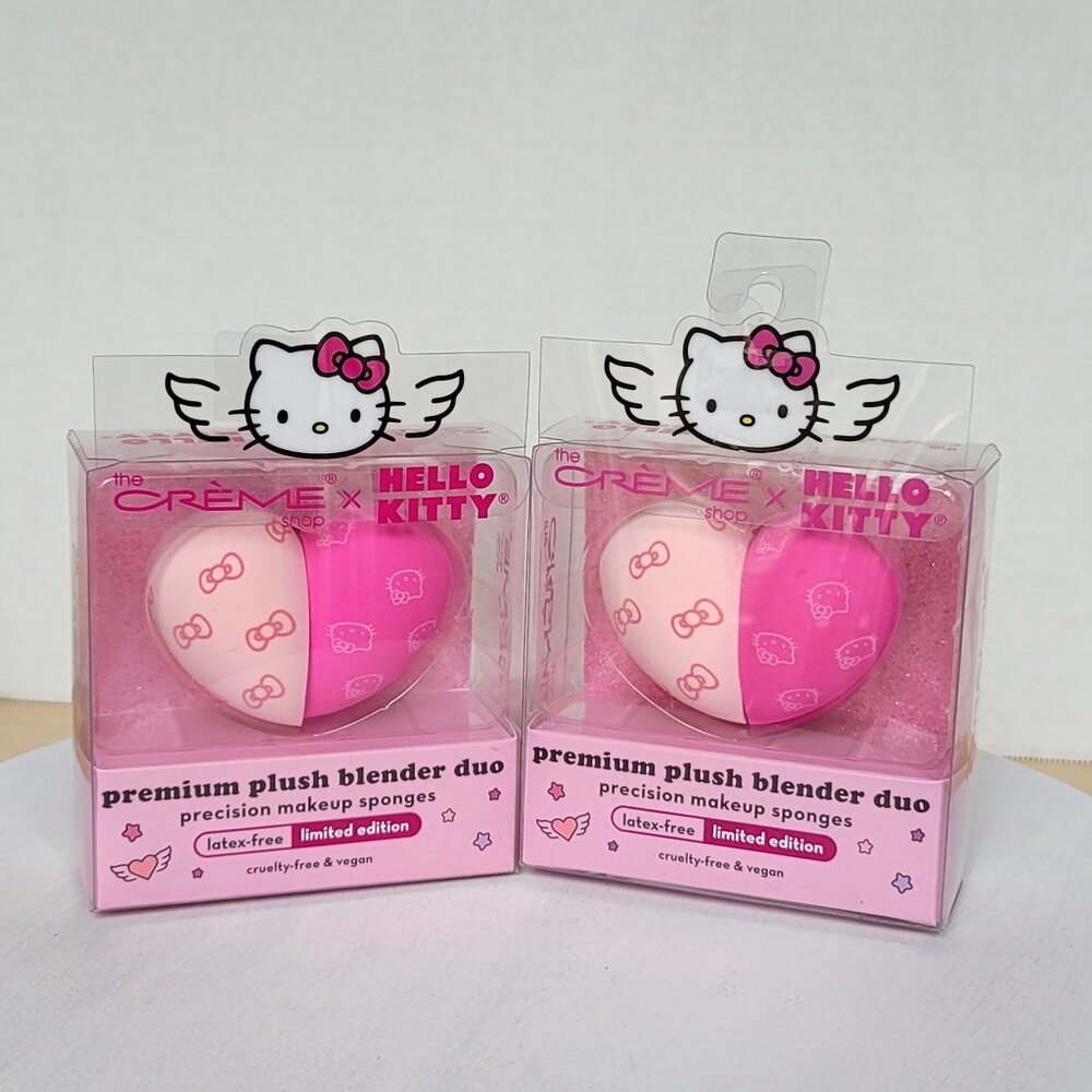 The Creme Shop X Hello Kitty Premium Plush Blender Duo Bundle of 2 Packages